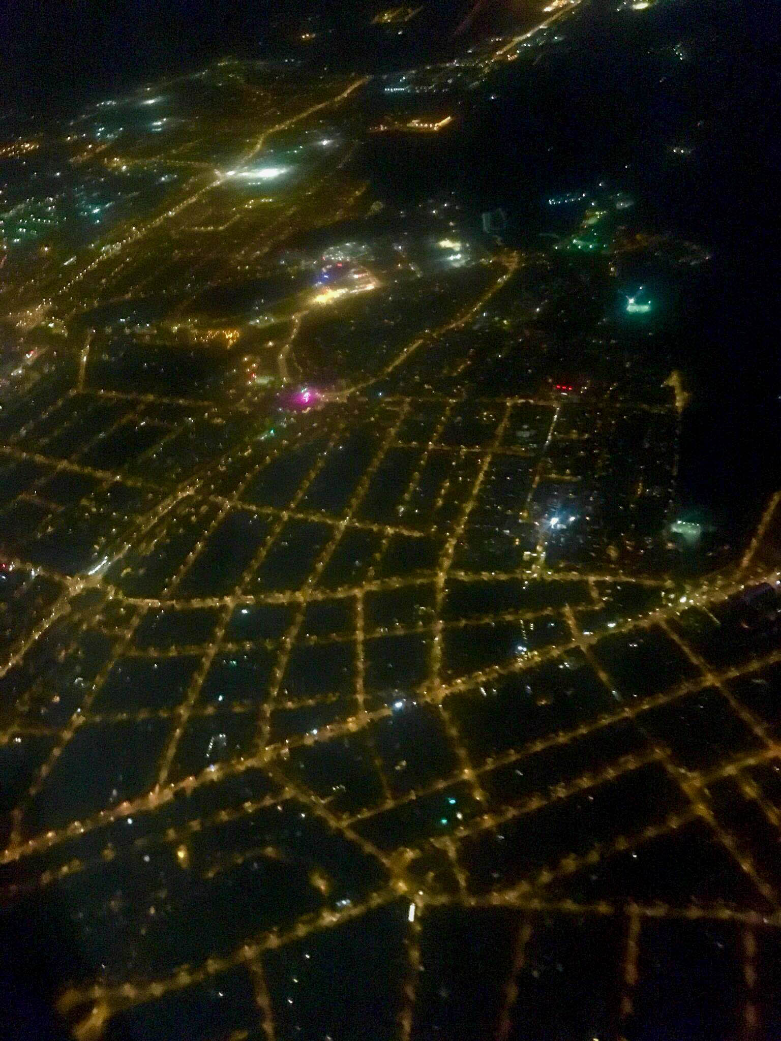 Cityscape from the plane - Cluj at night - A complete travel guide to Cluj-Napoca