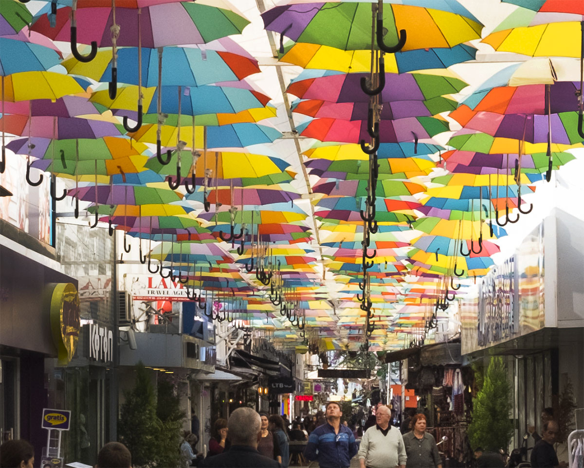 Paşpatur - Old Town - Umbrella Street is one of the cool places to visit in Fethiye, Turkey