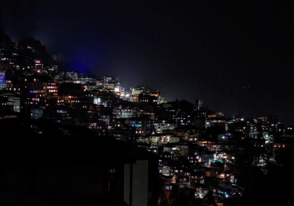 Night view of Gangtok as part of a 10 days in Sikkim trip