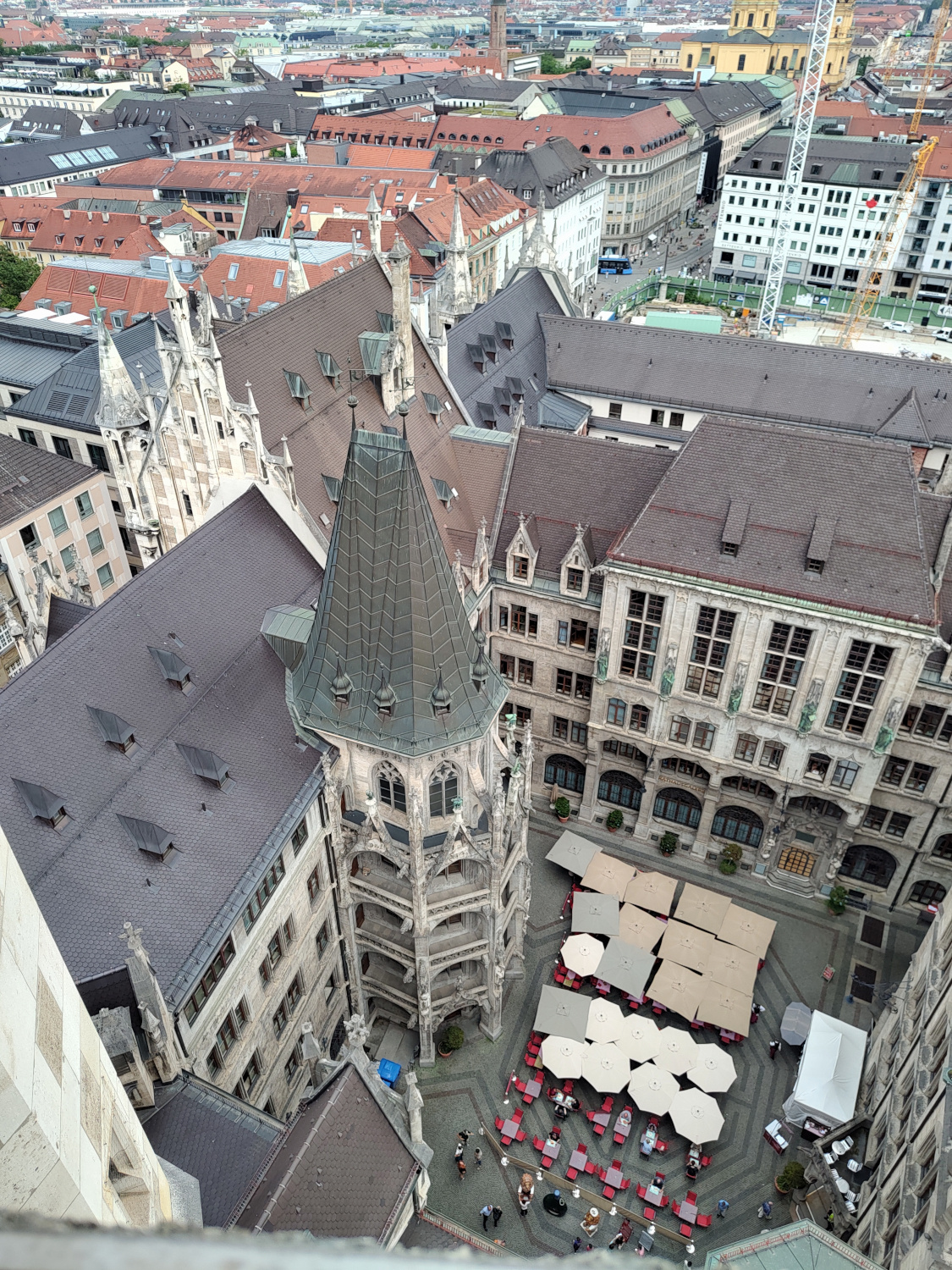 The Courtyard (Prunkhof) - view from from the Observation tower at the New Town Hall in Munich