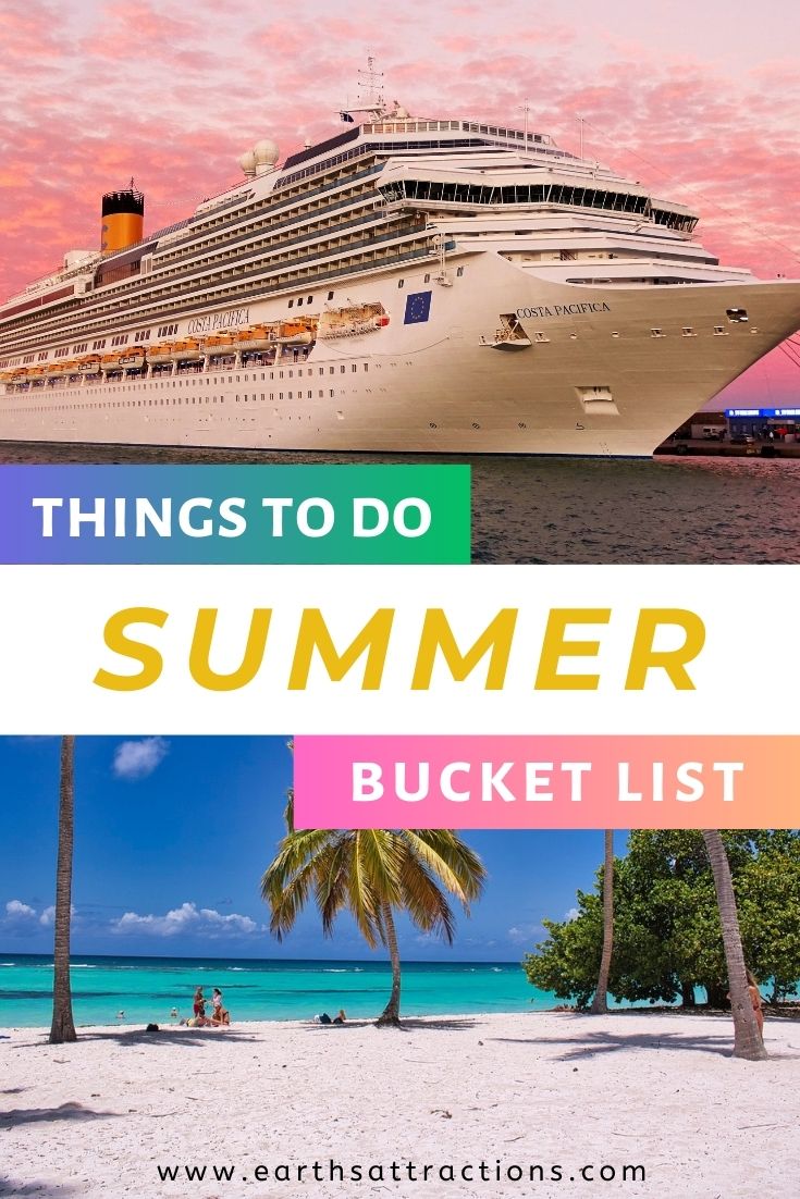 Things to do in summer - your ultimate summer bucket list ideas! Read this article and discover the best summer activities to enjoy. Summer things to do. #summer #bucketlist #summervibe #summerbucketlist #summerfun #summeractivities #travel #summertravel 